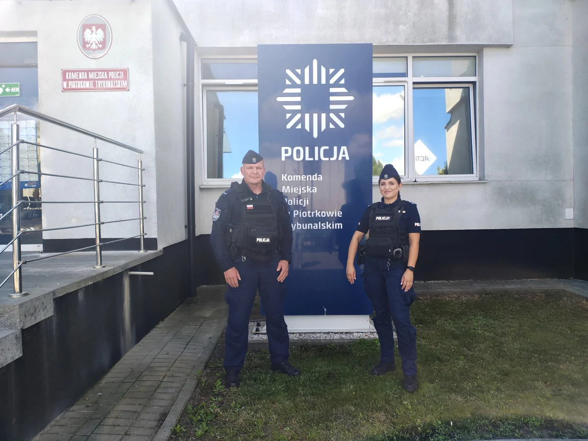 O krok od tragedii - piotrkowscy policjanci uratowali życie mężczyzny leżącego na torach - Policja Łódzka - Portal polskiej Policji