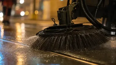 Nocne mycie Stajni Jednorożców. Czyszczenie sięga aż po dach