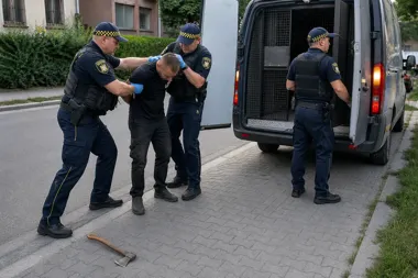 Biegał po ulicach Pabianic z siekierą. Służby sprawdzaja czy był pod wpływem narkotyków