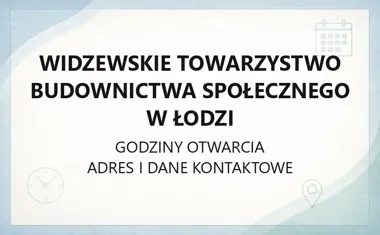 Widzewskie Towarzystwo Budownictwa Społecznego w Łodzi - kontakt, lokal, W@B Lokator