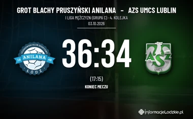[PIŁKA RĘCZNA] Grot Blachy Pruszyński Anilana – AZS UMCS Lublin 36:34 w I Lidze Mężczyzn (Grupa C). Dwa gole zaliczki wystarczyły łodzianom