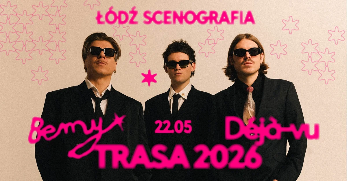 Grafika promocyjna wydarzenia BEMY w Łodzi na trasie Déjà-vu TRASA 2026