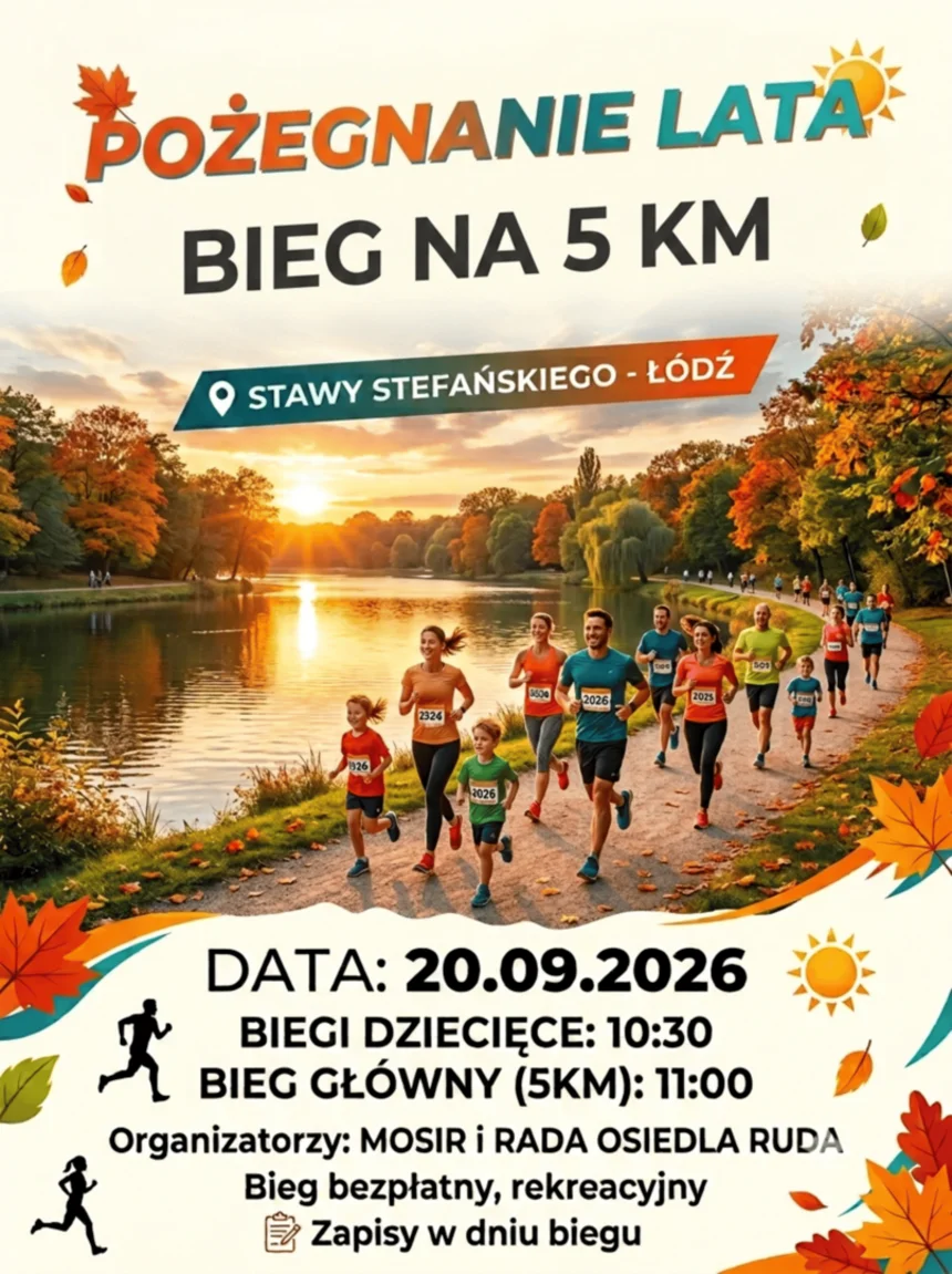 Grafika promocyjna wydarzenia Bieg „Pożegnanie Lata”