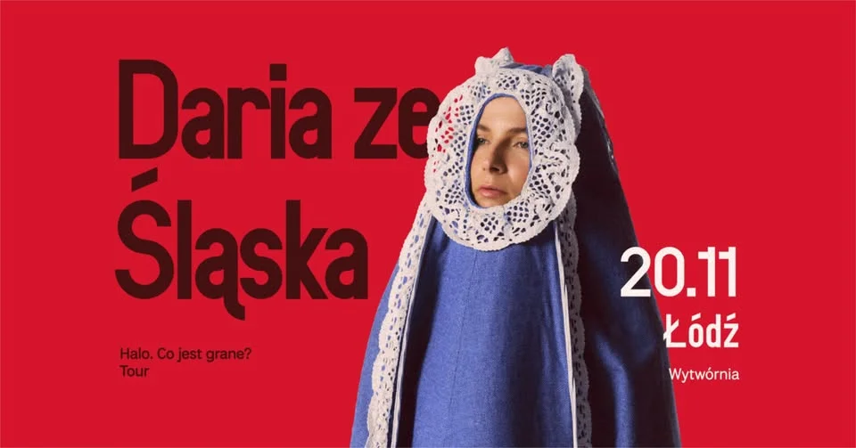 Grafika promocyjna wydarzenia Daria ze Śląska – koncert w Łodzi