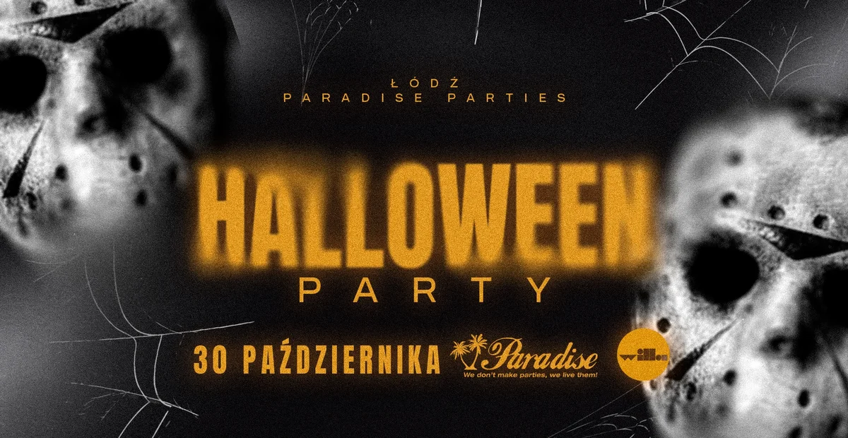 Grafika promocyjna wydarzenia Halloween x Paradise 2026 w Łodzi