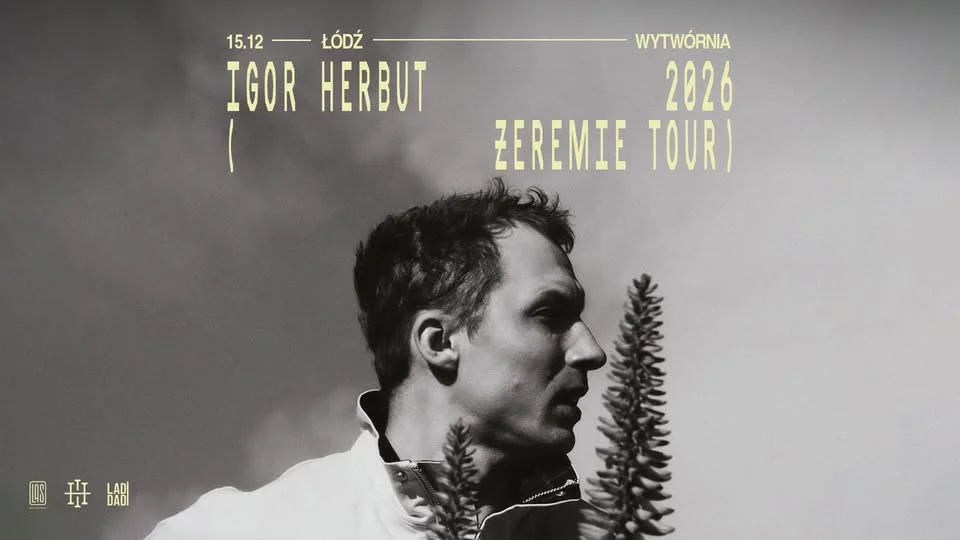 Grafika promocyjna wydarzenia Igor Herbut Żeremie Tour 2026 w Łodzi