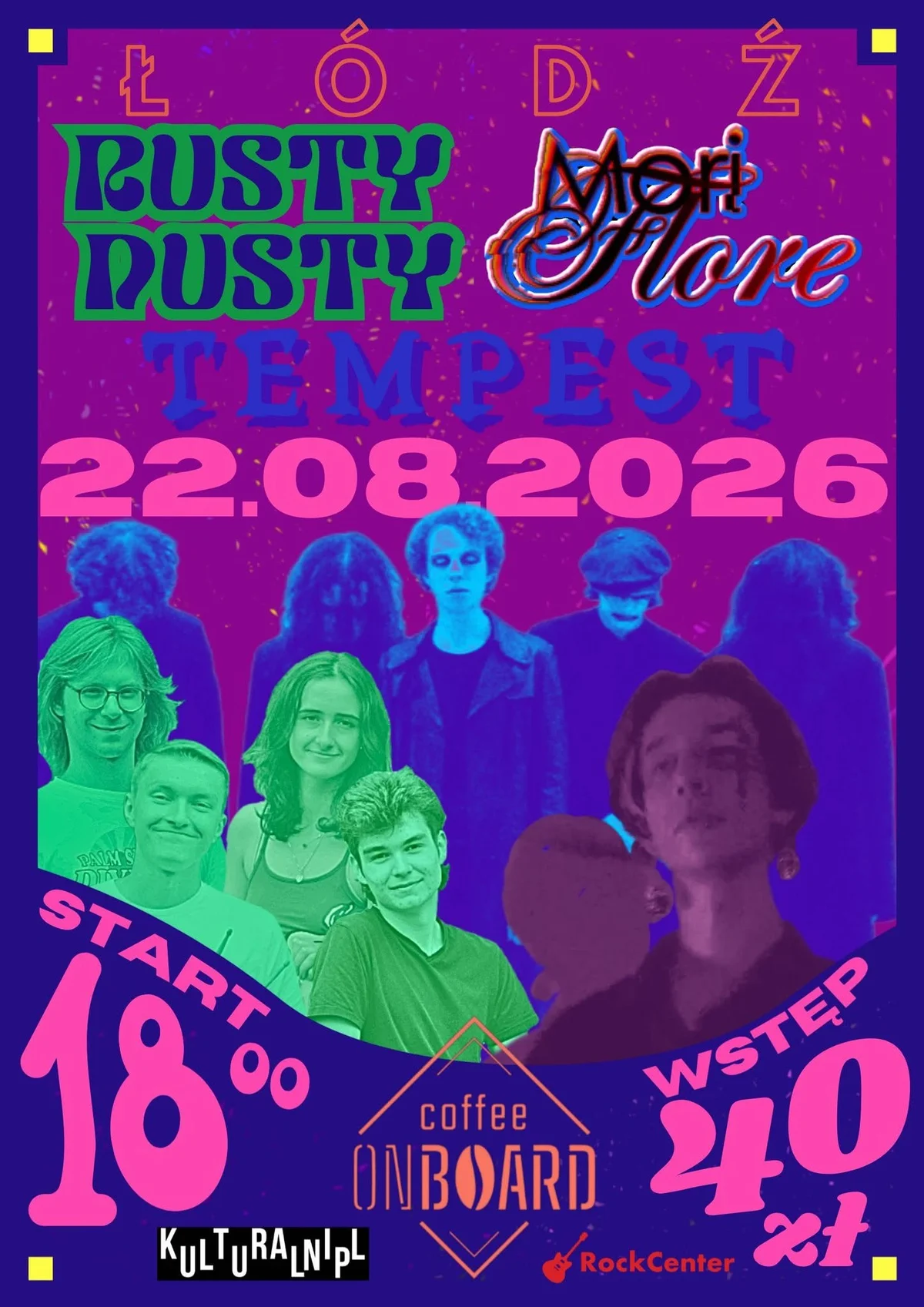 Grafika promocyjna wydarzenia Koncert Mori Flore/Rusty Dusty/Tempest – Łódź