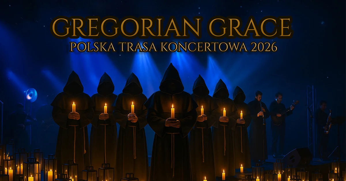 Grafika promocyjna wydarzenia Koncert zespołu Gregorian Grace w Filharmonii Łódzkiej