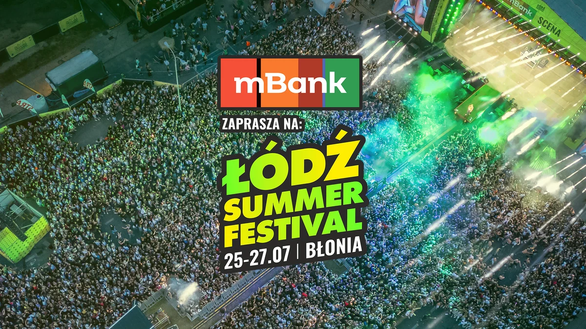 Grafika promocyjna wydarzenia Letnia impreza muzyczna w Łodzi w 2025 roku