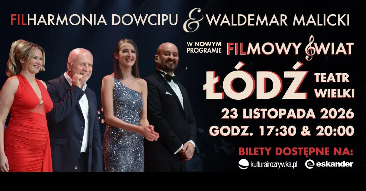 Grafika promocyjna wydarzenia Filmowy Świat – koncert w Łodzi