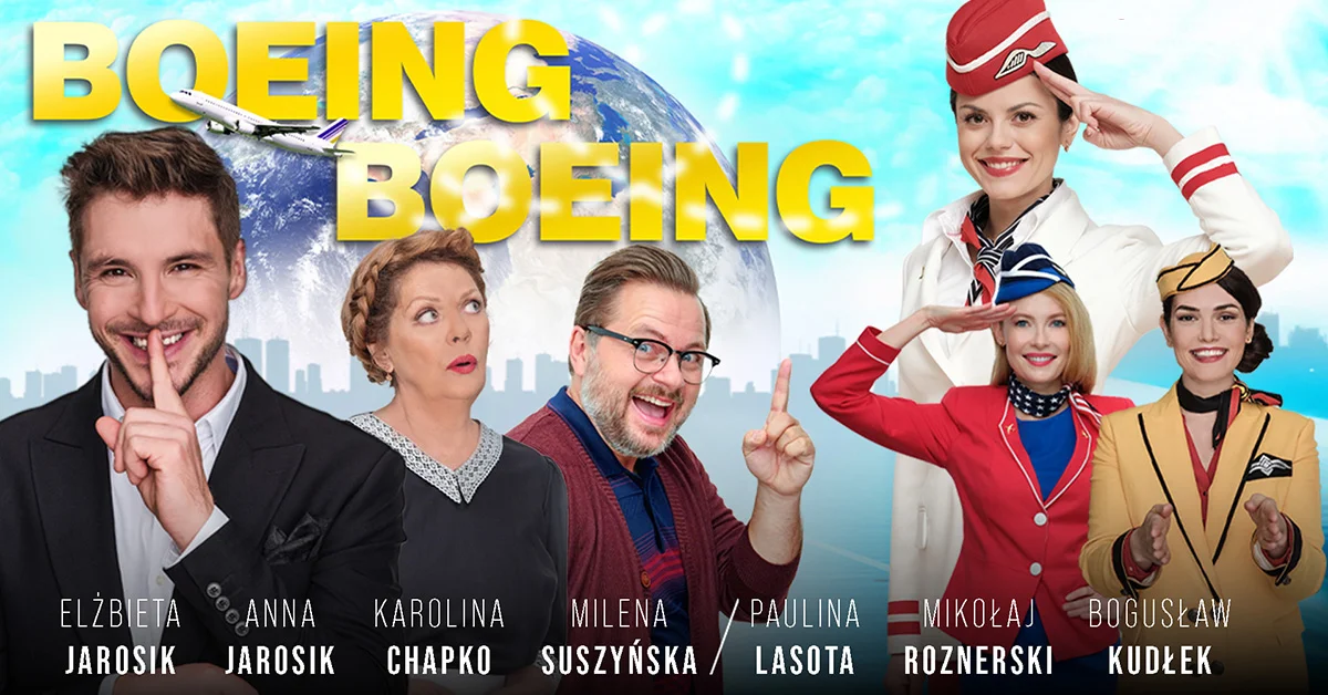 Grafika promocyjna wydarzenia Łódź: Boeing Boeing – komedia gwiazd