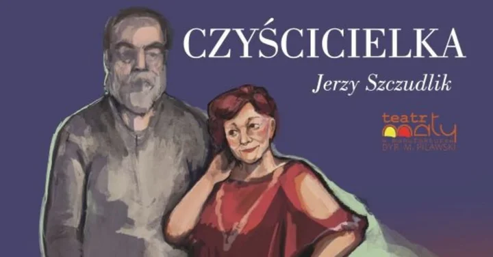 Obrazek przedstawia grafikę promocyjną wydarzenia Komediowy spektakl „Czyścicielka” w Teatrze Małym w Manufakturze