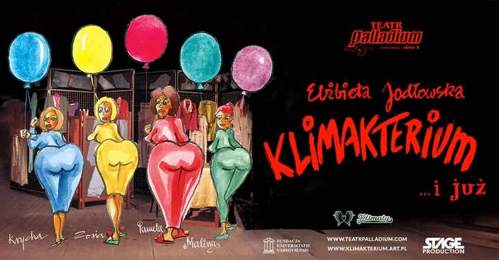 Obrazek przedstawia grafikę promocyjną wydarzenia Musical o menopauzie w Teatrze Muzycznym w Łodzi