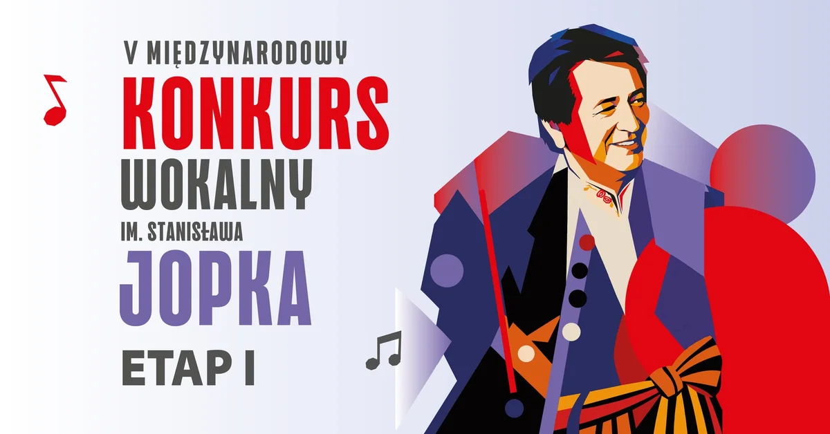 Grafika promocyjna wydarzenia Konkurs im. Stanisława Jopka – przesłuchania w Łodzi