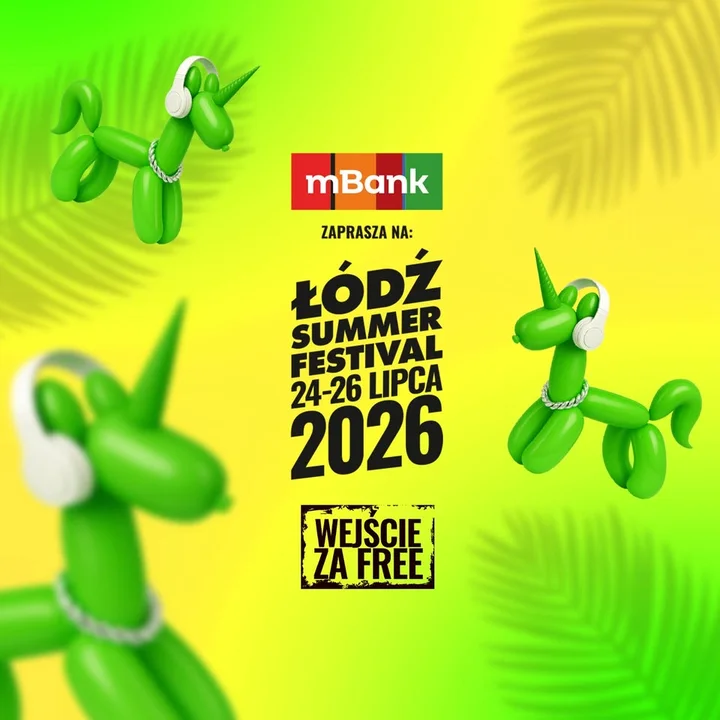 Grafika promocyjna wydarzenia Łódź Summer Festival 2026 — 24–26 lipca na Błoniach Łódzkich