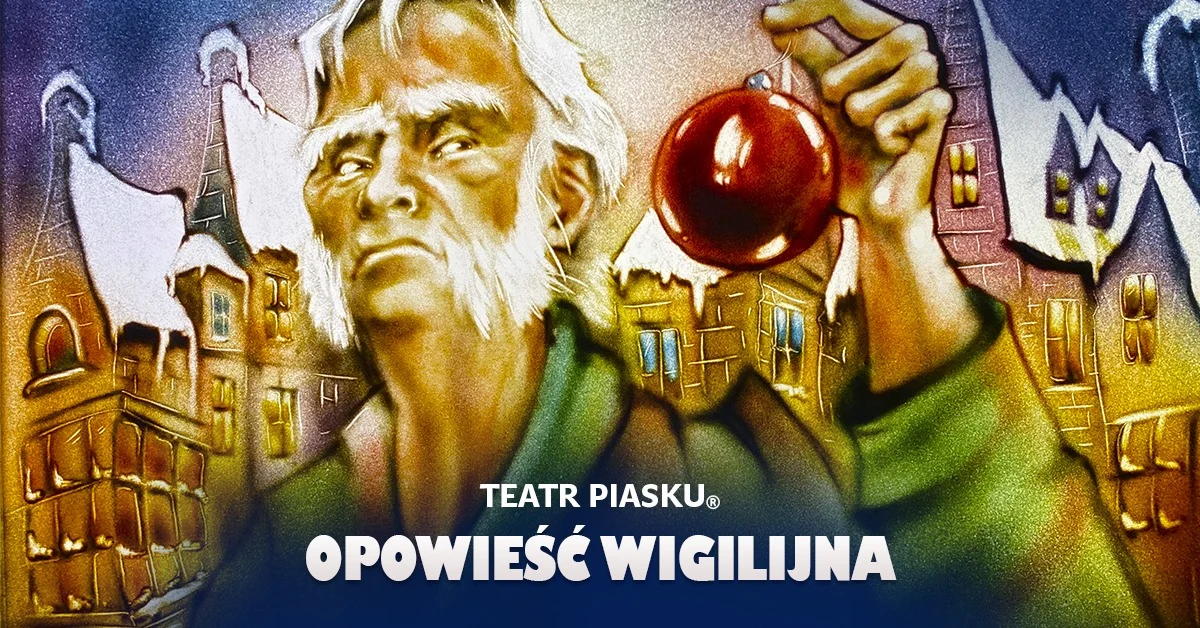 Grafika promocyjna wydarzenia Łódź: Teatr Piasku Tetiany Galitsyny – Opowieść Wigilijna na żywo