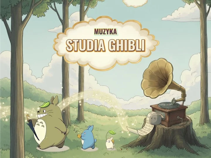 Grafika promocyjna wydarzenia Muzyka Studia Ghibli – Łódź: koncert kwartetu smyczkowego z fortepianem