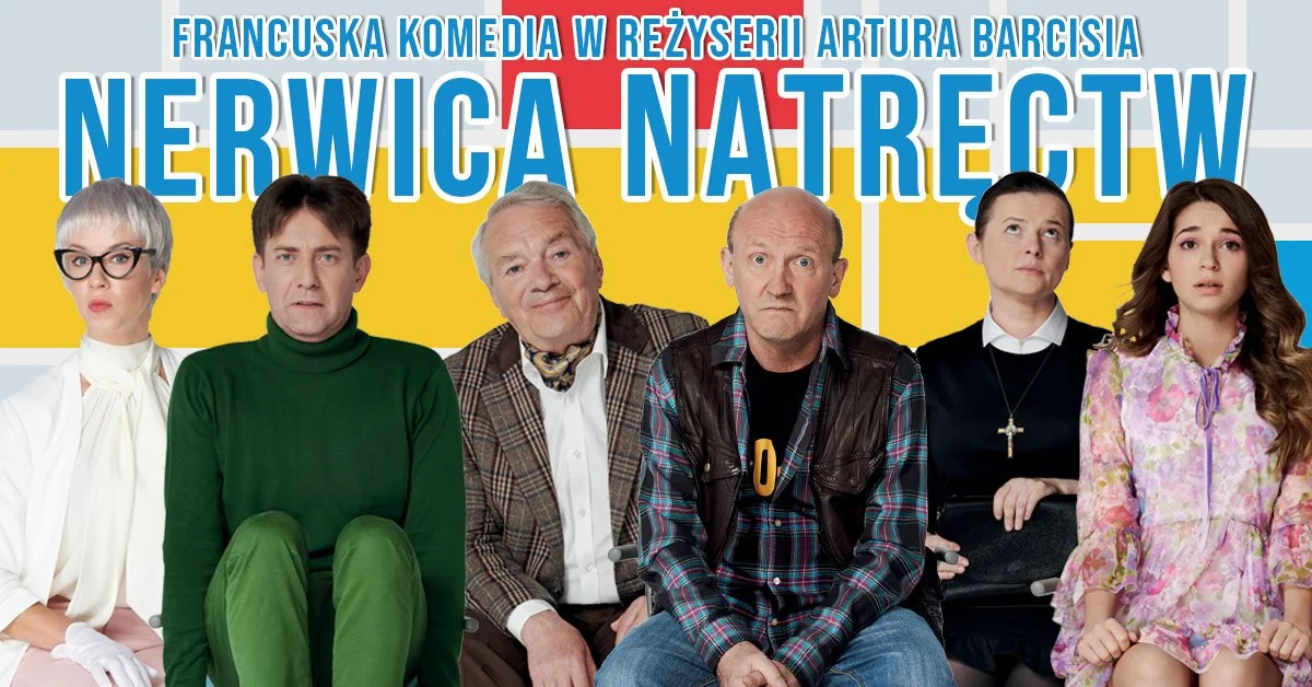 Grafika promocyjna wydarzenia Nerwica natręctw — komedia Teatru Gudejko w Łodzi