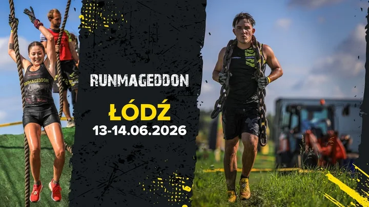 Grafika promocyjna wydarzenia RUNMAGEDDON Łódź 13–14 czerwca 2026