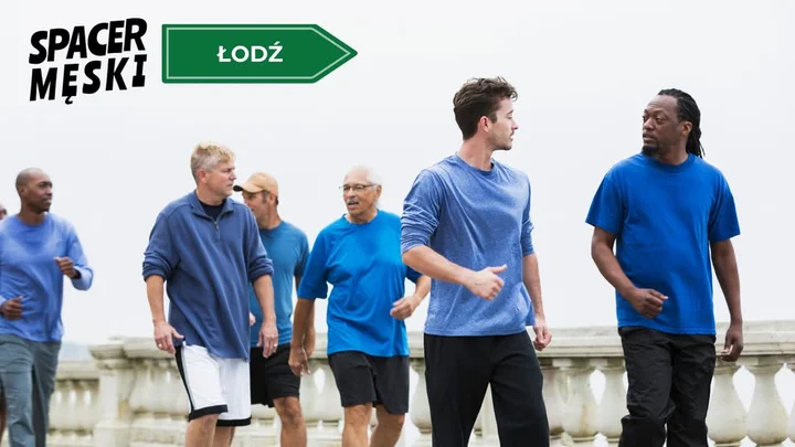 Grafika promocyjna wydarzenia Spacer Męski Łódź — poranny spacer i rozmowy dla facetów