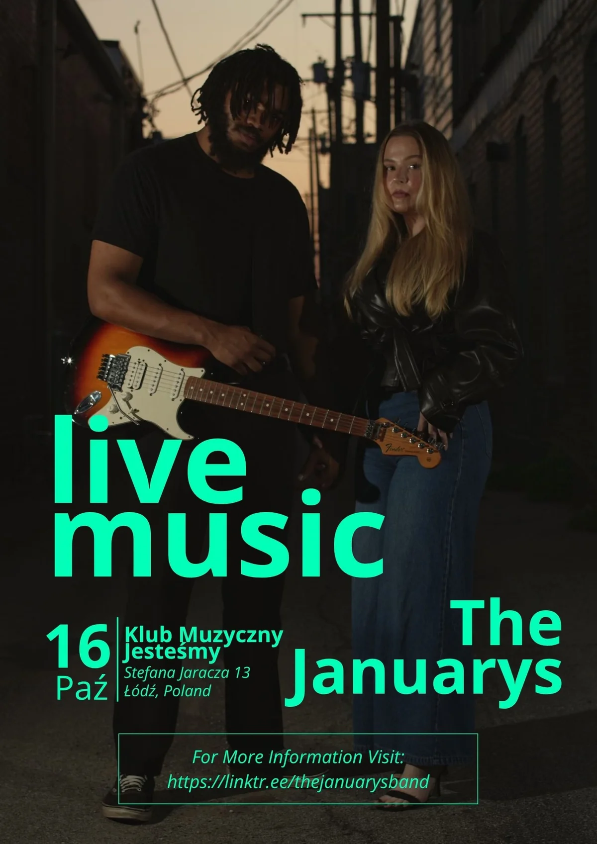 Grafika promocyjna wydarzenia The Januarys LIVE! koncert w Łodzi