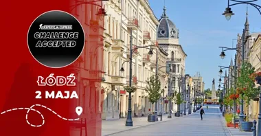 Grafika promocyjna wydarzenia Challenge Accepted Łódź 2026 – terenowa gra z ponad 25 wyzwaniami