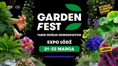Grafika promocyjna wydarzenia GARDENFEST — Wielkie Święto Ogrodów w EXPO Łódź