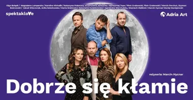 Grafika promocyjna wydarzenia Dobrze się kłamie w Łodzi — spektakl w Klubie Wytwórnia