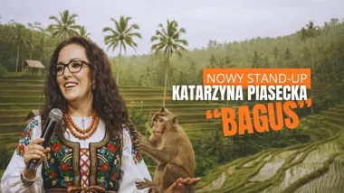 Grafika promocyjna wydarzenia Katarzyna Piasecka — nowy program stand-up „BAGUS” w Łodzi
