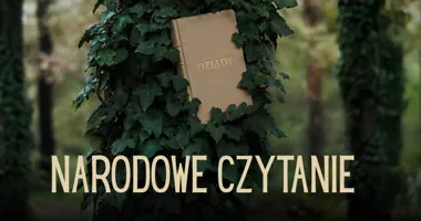 Grafika promocyjna wydarzenia Narodowe Czytanie „Dziadów” w Łodzi