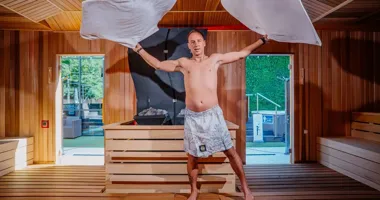 Grafika promocyjna wydarzenia Pierwszy Ogólnopolski Turniej Saunamistrzów „Fala Mistrzów”