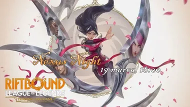 Grafika promocyjna wydarzenia Riftbound Nexus Night w BaseStack Łódź — turniej nowej karcianki Riot Games