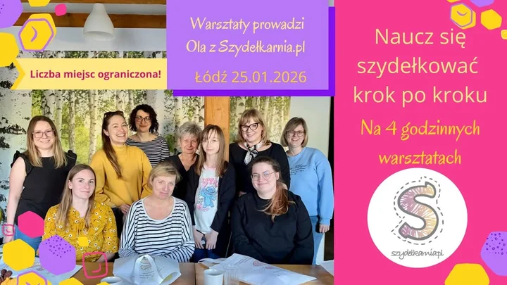 Grafika promocyjna wydarzenia Warsztaty Szydełkowania Łódź — styczeń 2026