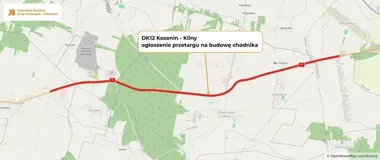 Na DK12 powstanie 4,7 km chodników. Zmiany obejmą też skrzyżowanie