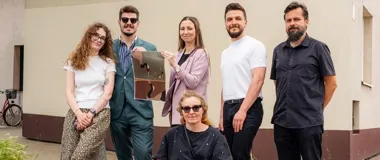 Żurawie zszywające horyzont wygrały konkurs na mural w Konstantynowie Łódzkim