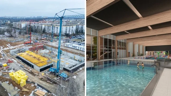 Budowa Aquaparku Widzew – plac prac tętni nawet w mrozie, termin na razie nie zagrożony