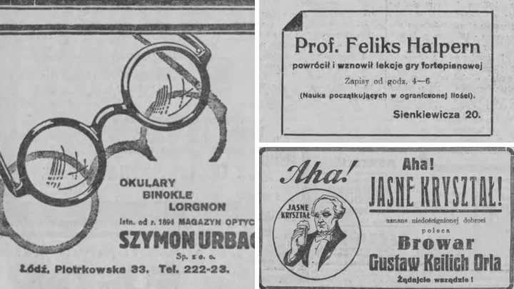 Reklamy z dawnej Łodzi - jak wyglądały ogłoszenia w prasie lat 30.