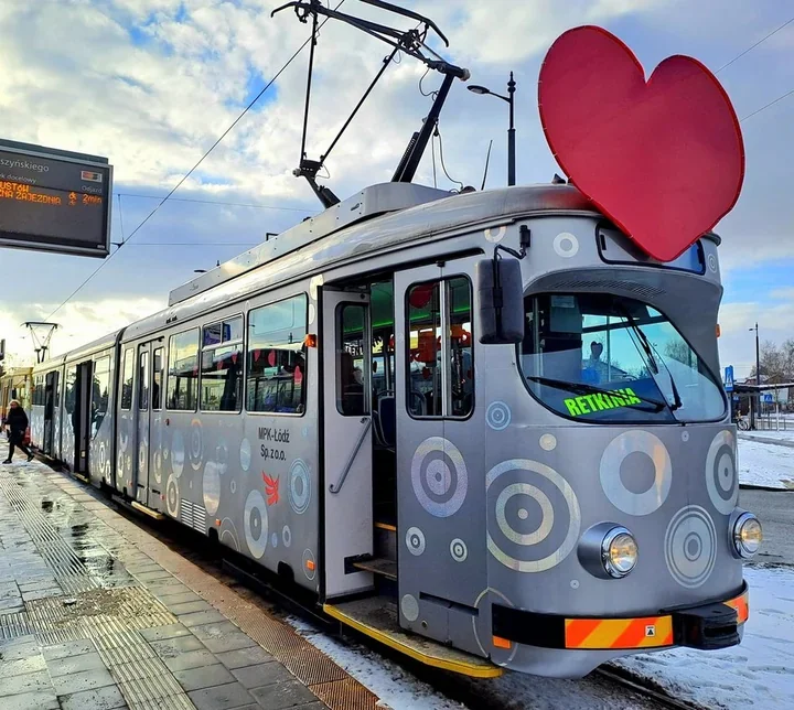 Walentynkowy tramwaj z MPK Łódź - darmowe przejazdy w romantycznej oprawie