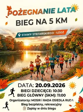 Bezpłatny bieg na Stawach Stefańskiego. Dystanse dla dzieci i 5 km
