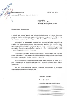 Niespodziewany list trafił do policjantów z Łodzi po rajdzie na Wiskitnie