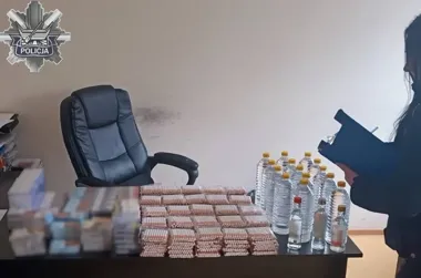 Handlował nielegalnym alkoholem i 2500 papierosami - dzielnicowi wpadli na Grabowej