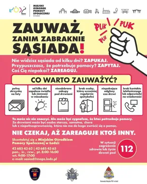 Plakat informujący o kampanii.