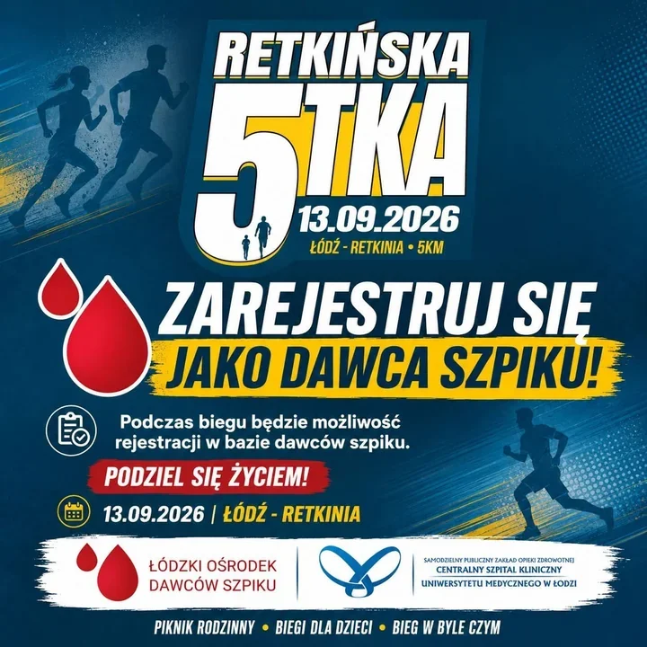 Retkińska Piątka połączy bieg z rejestracją dawców szpiku w Łodzi