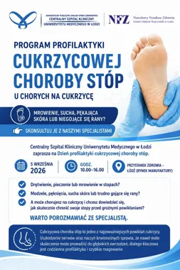 Bezpłatne badanie stóp dla osób z cukrzycą w Manufakturze