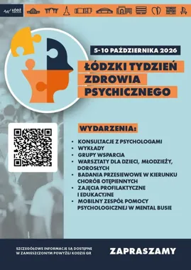 Bezpłatne konsultacje i wykłady w Łodzi. Tydzień zdrowia psychicznego